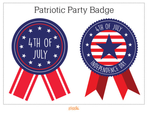 Patriotic Party Badge